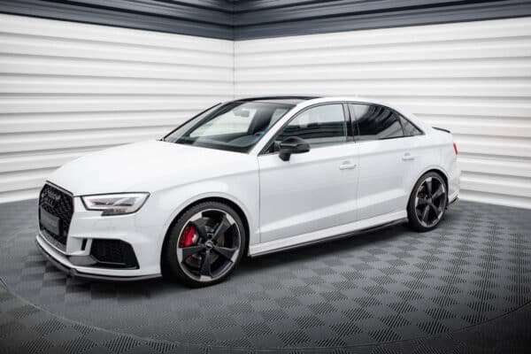 MAXTON DESIGN - Lišty pod bočné prahy V.2, AUDI RS3 SEDAN 8V FACELIFT, Čierny lesk – Obrázok 2