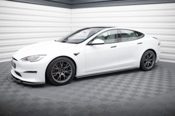 MAXTON DESIGN - Lišty pod bočné prahy V.2, TESLA MODEL S PLAID MK1 FACELIFT, Čierny lesk – Obrázok 4