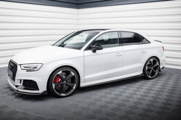 MAXTON DESIGN - Lišty pod bočné prahy V.3, AUDI RS3 SEDAN 8V FACELIFT, Čierny lesk – Obrázok 2