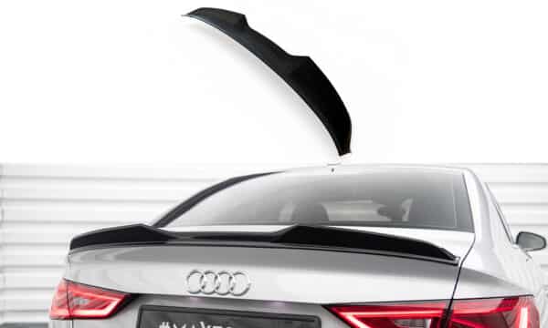 MAXTON DESIGN - Spoiler kufra 3D, AUDI A3 / A3 S-LINE / S3 / RS3 SEDAN 8V, Čierny lesk
