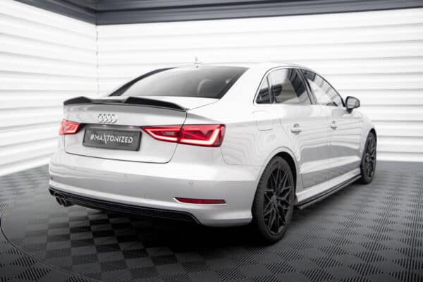 MAXTON DESIGN - Spoiler kufra 3D, AUDI A3 / A3 S-LINE / S3 / RS3 SEDAN 8V, Čierny lesk – Obrázok 2
