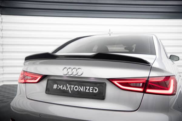 MAXTON DESIGN - Spoiler kufra 3D, AUDI A3 / A3 S-LINE / S3 / RS3 SEDAN 8V, Čierny lesk – Obrázok 7