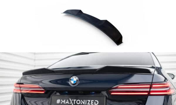 MAXTON DESIGN - Spoiler kufra 3D, vhodné pre BMW 5 M-PACK G60, Čierny lesk