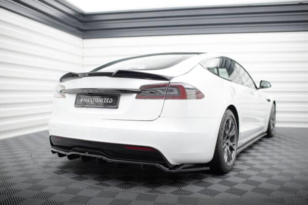 MAXTON DESIGN - Spoiler kufra 3D, TESLA MODEL S PLAID MK1 FACELIFT, Čierny lesk – Obrázok 3