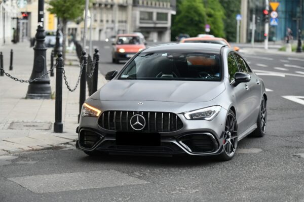 Predná maska nárazníka vhodná pre Mercedes CLA w118 (2019-up) ,GT design ,Chrómová, PDC + Kamera – Obrázok 6