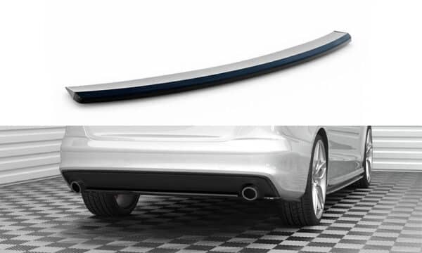 MAXTON DESIGN - Stredový spoiler pod zadný nárazník , AUDI A4 S-LINE B8 FACELIFT, Čierna lesklá