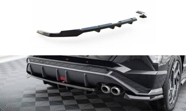 MAXTON DESIGN - Spoiler pod zadný nárazník, HYUNDAI KONA N-LINE MK2, Čierny lesk