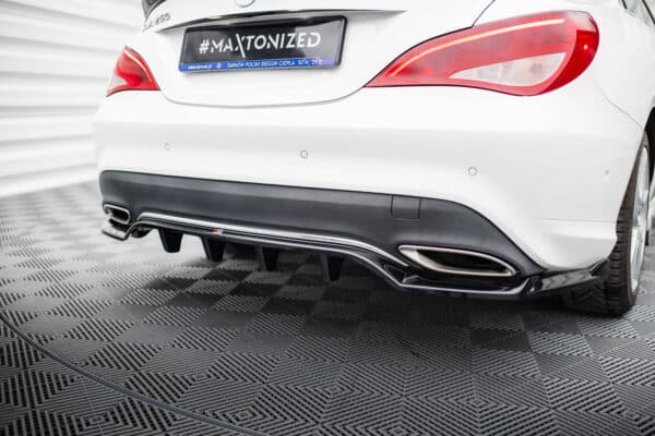 MAXTON DESIGN - Spoiler pod zadný nárazník , MERCEDES-BENZ CLA C117 FACELIFT, Čierny lesk – Obrázok 5