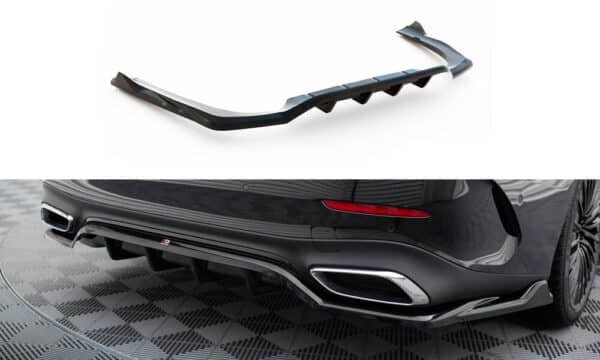 MAXTON DESIGN - Spoiler pod zadný nárazník ,MERCEDES-BENZ E AMG-LINE W214,  Čierny lesk