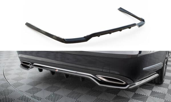 MAXTON DESIGN - Spoiler pod zadný nárazník, MERCEDES-BENZ E W212 FACELIFT,  Čierny lesk