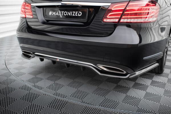 MAXTON DESIGN - Spoiler pod zadný nárazník, MERCEDES-BENZ E W212 FACELIFT,  Čierny lesk – Obrázok 2