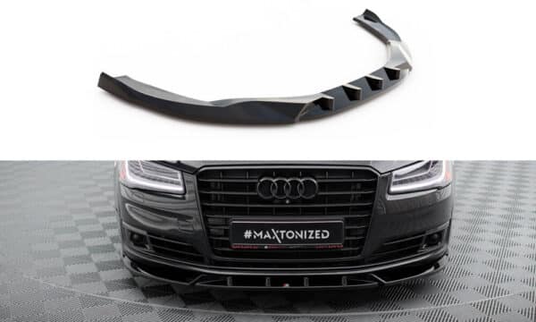 MAXTON DESIGN - Spoiler pod predný nárazník , AUDI A8 D4 FACELIFT, Čierna lesklá