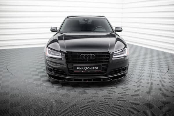MAXTON DESIGN - Spoiler pod predný nárazník , AUDI A8 D4 FACELIFT, Čierna lesklá – Obrázok 2