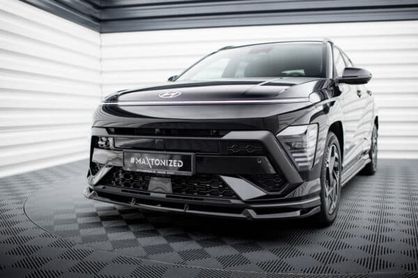 MAXTON DESIGN - Spoiler pod predný nárazník, HYUNDAI KONA N-LINE MK2, Čierny lesk – Obrázok 2