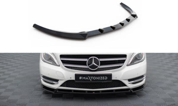 MAXTON DESIGN - Spoiler pod predný  nárazník, MERCEDES-BENZ B W246, Čierny lesk
