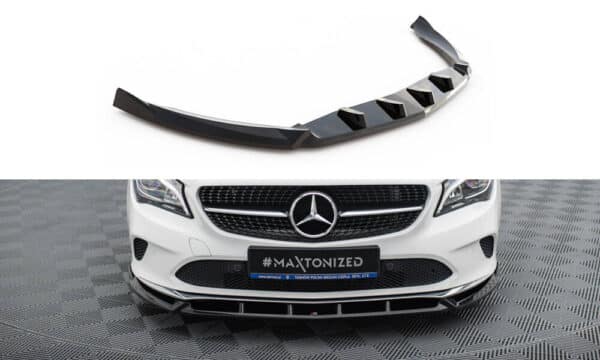 MAXTON DESIGN - Spoiler pod predný nárazník , MERCEDES-BENZ CLA C117 FACELIFT, Čierny lesk