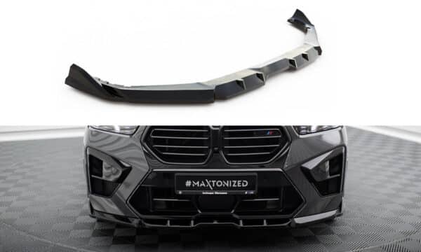 MAXTON DESIGN - Spoiler pod predný nárazník V.1 , vhodné pre BMW X5 M F95 FACELIFT, Čierna lesklá
