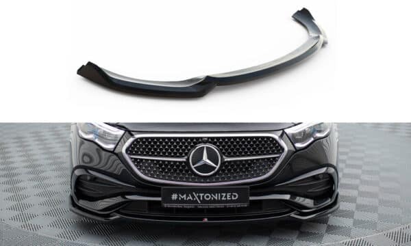 MAXTON DESIGN - Spoiler pod predný nárazník V.1 ,MERCEDES-BENZ E SEDAN AMG-LINE W214,  Čierny lesk