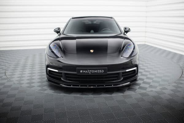 MAXTON DESIGN - Spoiler pod predný nárazník V.1 , PORSCHE PANAMERA E-HYBRID 971, Čierna lesklá – Obrázok 2