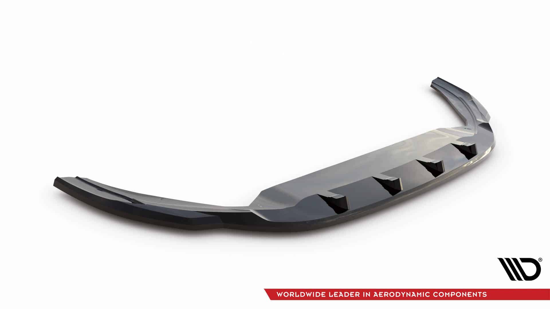 MAXTON DESIGN - Spoiler pod predný nárazník V.1 , VOLKSWAGEN POLO GTI MK6 FACELIFT , Čierny lesk – Obrázok 6