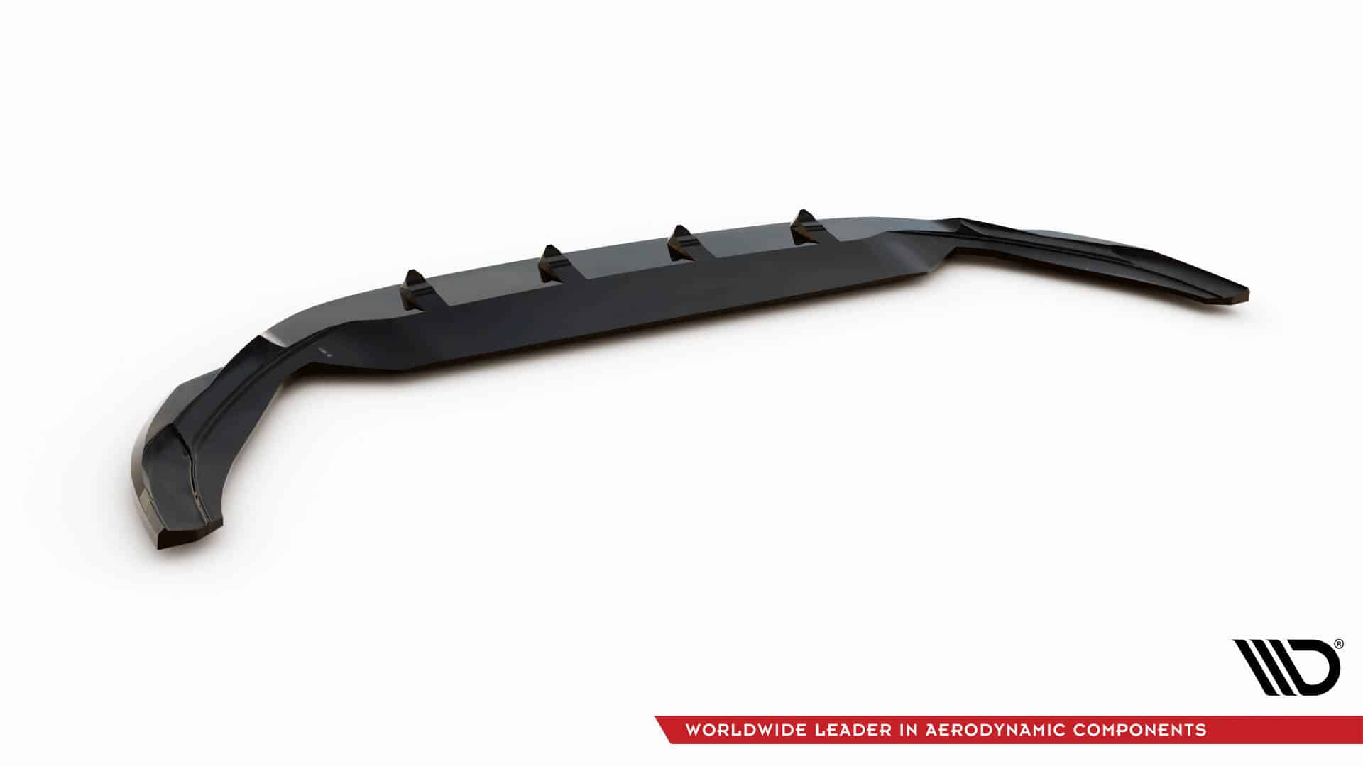 MAXTON DESIGN - Spoiler pod predný nárazník V.1 , VOLKSWAGEN POLO GTI MK6 FACELIFT , Čierny lesk – Obrázok 2