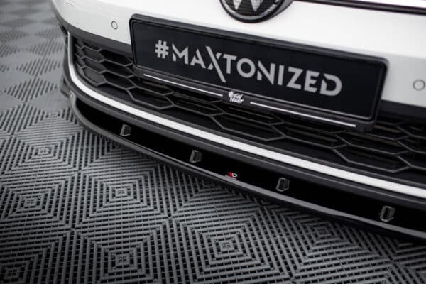 MAXTON DESIGN - Spoiler pod predný nárazník V.1 , VOLKSWAGEN POLO GTI MK6 FACELIFT , Čierny lesk – Obrázok 5