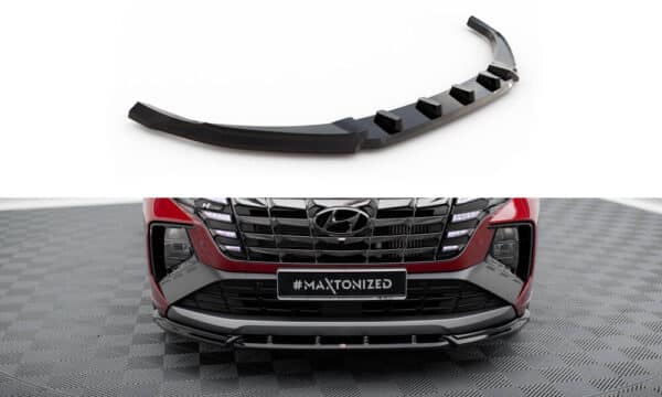 MAXTON DESIGN - Spoiler pod predný nárazník V.2, HYUNDAI TUCSON N-LINE MK4 ,  Čierny lesk
