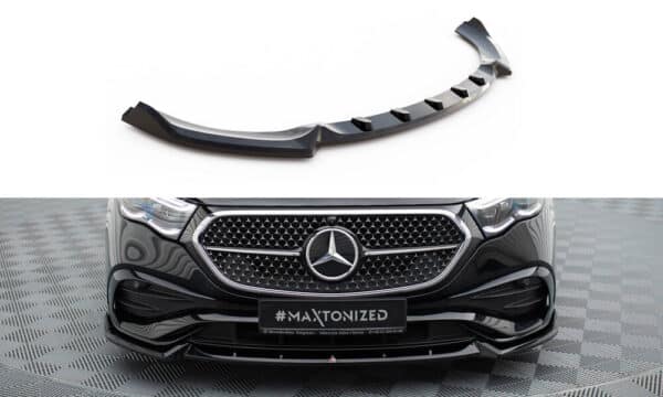 MAXTON DESIGN - Spoiler pod predný nárazník V.2 ,MERCEDES-BENZ E SEDAN AMG-LINE W214,  Čierny lesk