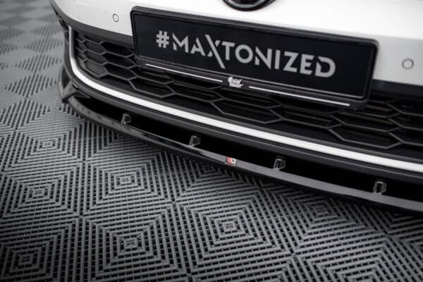 MAXTON DESIGN - Spoiler pod predný nárazník V.2 , VOLKSWAGEN POLO GTI MK6 FACELIFT , Čierny lesk – Obrázok 4