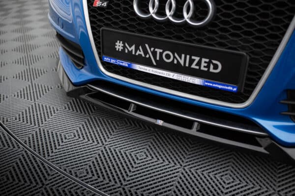 MAXTON DESIGN - Spoiler pod predný nárazník V.4 ,AUDI S4 / A4 S-LINE B8, Čierny lesk – Obrázok 3