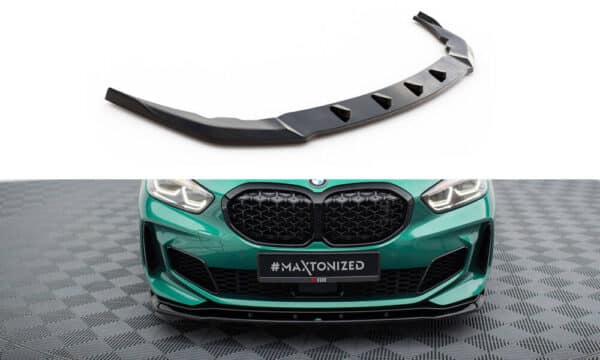 MAXTON DESIGN - Spoiler pod predný nárazník V.9 , vhodné pre BMW M135I F40, Čierny lesk