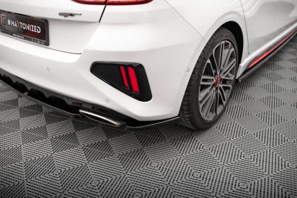 MAXTON DESIGN - Bočné spojlere zadného nárazníka , KIA CEED GT MK3, Čierny lesk – Obrázok 4
