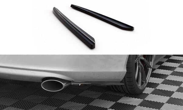 MAXTON DESIGN -Bočné spojlere zadného nárazníka  ,MERCEDES-BENZ CLS C219,  Čierny lesk