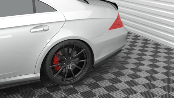 MAXTON DESIGN -Bočné spojlere zadného nárazníka  ,MERCEDES-BENZ CLS C219,  Čierny lesk – Obrázok 4