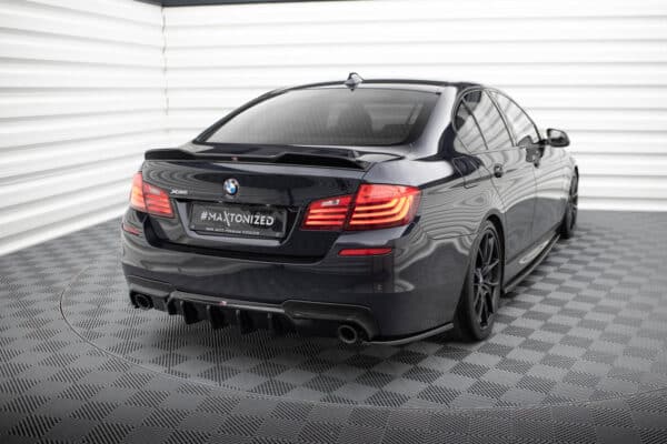 MAXTON DESIGN - Bočné spojlere zadného nárazníka V.3,vhodné pre BMW 5 M-PACK F10, Čierny lesk – Obrázok 3