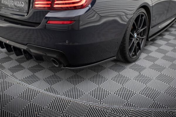 MAXTON DESIGN - Bočné spojlere zadného nárazníka V.3,vhodné pre BMW 5 M-PACK F10, Čierny lesk – Obrázok 4