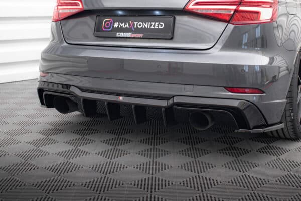 MAXTON DESIGN - Difúzor zadného nárazník ,AUDI A3 S-LINE SPORTBACK 8V FACELIFT ,  Čierny lesk – Obrázok 2
