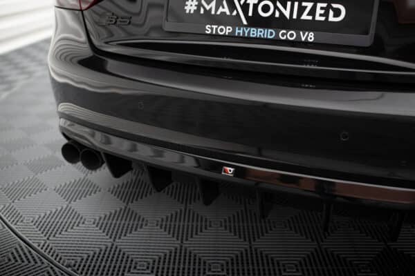 MAXTON DESIGN - Difúzor zadného nárazníka , AUDI A5 COUPE / CABRIO S-LINE 8T, Čierny lesk – Obrázok 7