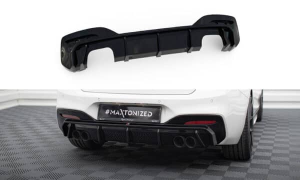 MAXTON DESIGN - Difúzor zadného nárazníka , vhodné pre BMW 1 M-PACK F20 FACELIFT , Čierny lesk