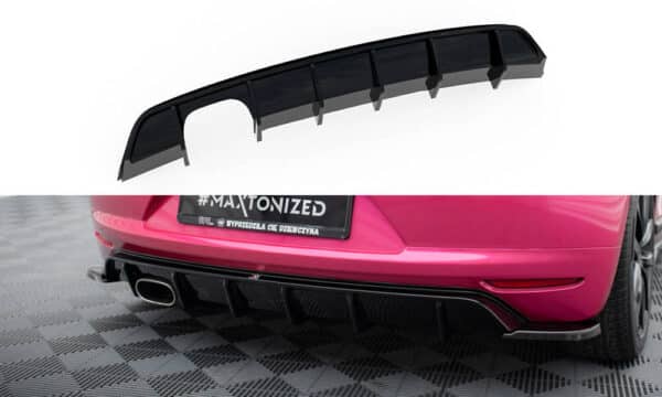 MAXTON DESIGN - Difúzor zadného nárazníka , VOLKSWAGEN SCIROCCO MK3, Čierna lesklá