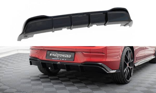 MAXTON DESIGN - Difúzor zadného nárazníka,VOLKSWAGEN GOLF GTE MK8, Čierny lesk