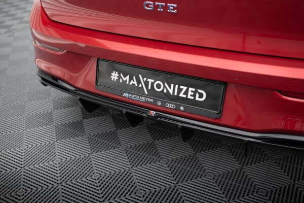 MAXTON DESIGN - Difúzor zadného nárazníka,VOLKSWAGEN GOLF GTE MK8, Čierny lesk – Obrázok 4