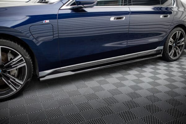 MAXTON DESIGN - Lišty pod bočné prahy ,vhodné pre BMW 7 M-PACK G70, Čierny lesk – Obrázok 2