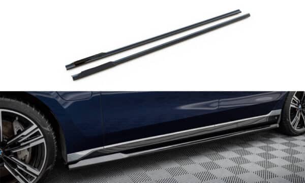 MAXTON DESIGN - Lišty pod bočné prahy ,vhodné pre BMW 7 M-PACK G70, Čierny lesk