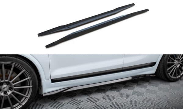 MAXTON DESIGN - Lišty pod bočné prahy ,FORD KUGA ST MK1, Čierny lesk