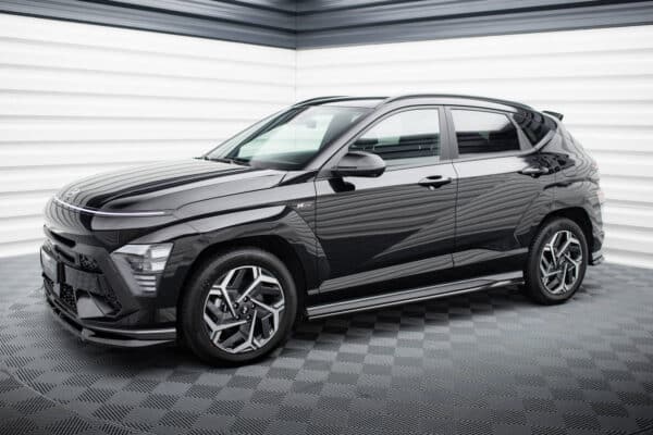 MAXTON DESIGN - Lišty pod bočné prahy, HYUNDAI KONA N-LINE MK2, Čierny lesk – Obrázok 2
