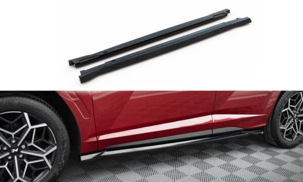 MAXTON DESIGN - Lišty pod bočné prahy,  HYUNDAI TUCSON N-LINE MK4 ,  Čierny lesk