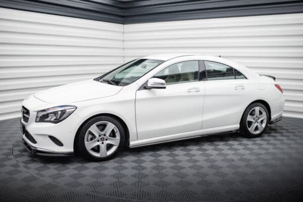MAXTON DESIGN - Lišty pod bočné prahy , MERCEDES-BENZ CLA C117 FACELIFT, Čierny lesk – Obrázok 2