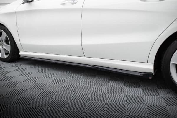 MAXTON DESIGN - Lišty pod bočné prahy , MERCEDES-BENZ CLA C117 FACELIFT, Čierny lesk – Obrázok 4