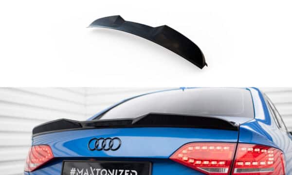MAXTON DESIGN - Spoiler kufra 3D ,AUDI S4 SEDAN B8, Čierny lesk